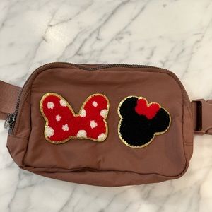 Disney Minnie Mouse Belt Bag with Chenille Patches